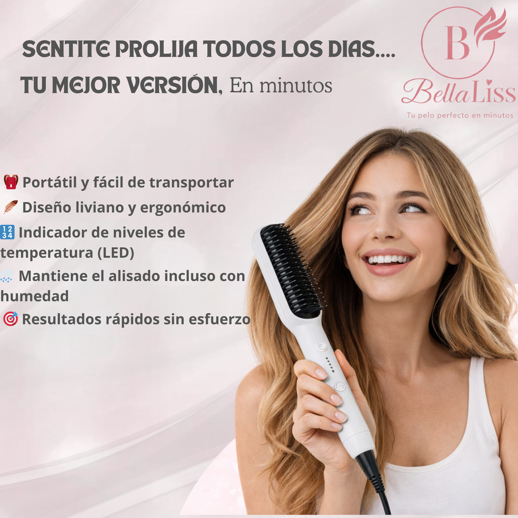 BellaLiss™ | Cepillo Alisador Inteligente 2 en 1