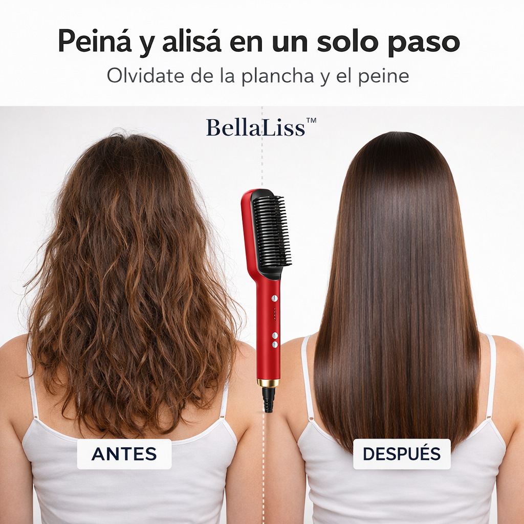 BellaLiss™ | Cepillo Alisador Inteligente 2 en 1